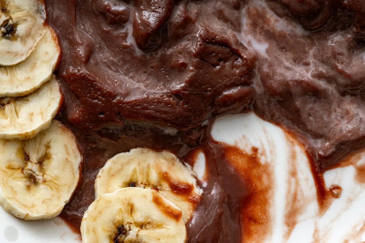 Homemade organic pudding showing benefits of healthy desserts for glowing skin